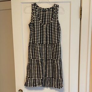 Toad&Co Black and White Plaid Dress